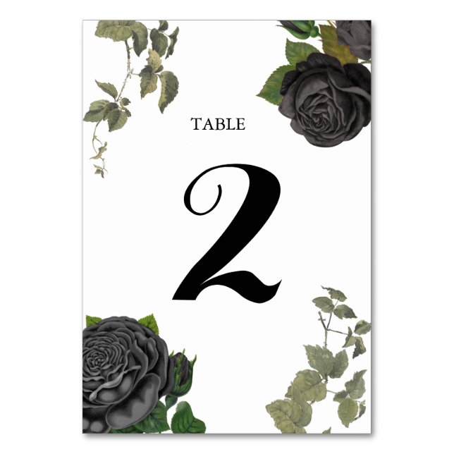 Table Gothique Halloween Rose Mariage blanc Numéro de ta (Par défaut)