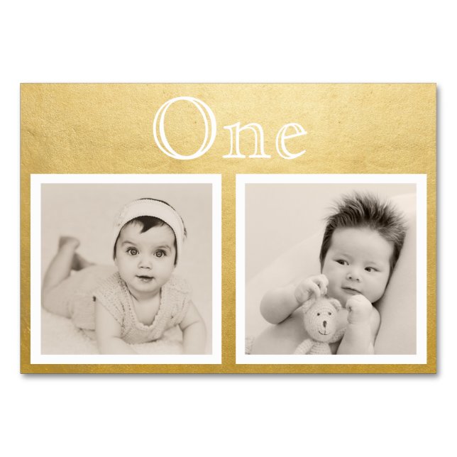 Table Groom de mariée âge d'or personnalisé Numéro de ta (Devant)