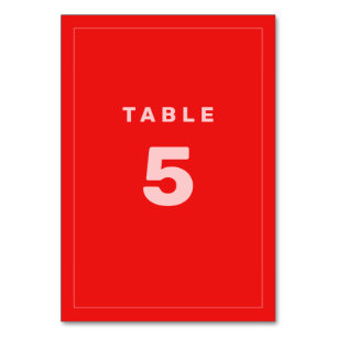 Table Hot Red + rose Wes Anderson Numéro de tableau insp