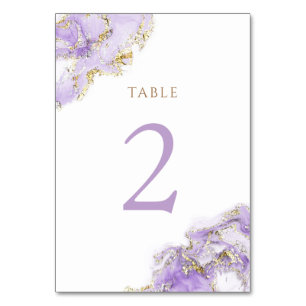 Table marbre doré lavande Numéro de tableau 2