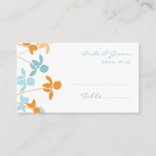 Table Mariage Bleu Orange Placer les cartes de rég