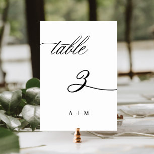 Table Mariage de calligraphie romantique numéro 3,