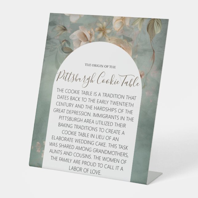 TABLE MARIAGE DE SIGNE DE TABLEAU DE COOKIES PITTSBURGH (Recto)