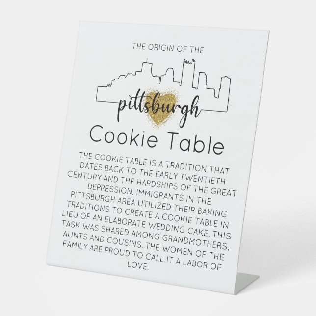 TABLE MARIAGE DE SIGNE DE TABLEAU DE COOKIES PITTSBURGH (Recto)