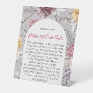 TABLE MARIAGE DE SIGNE DE TABLEAU DE COOKIES PITTSBURGH