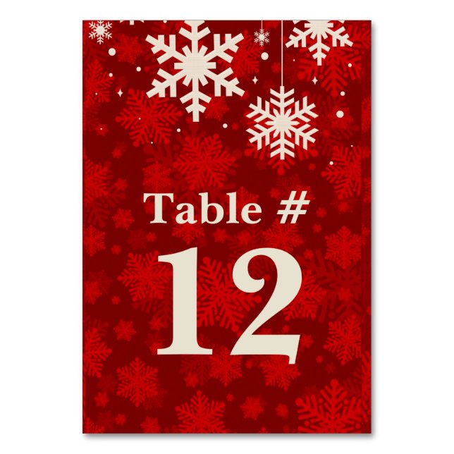 Table Mariage des flocons rouges et ivoiriens Numéro de  (Par défaut)