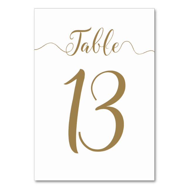 Table Mariage d'or Numéro de tableau 13 (Par défaut)