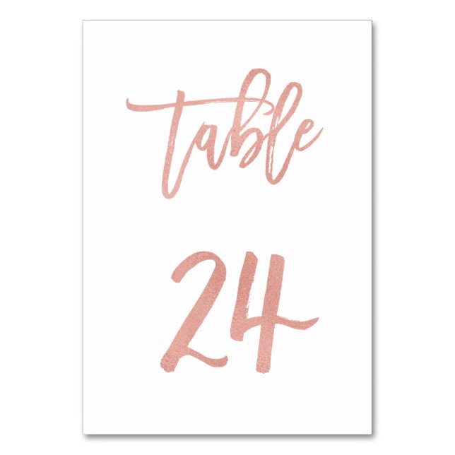 Table Mariage d'or Rose moderne Fairytale Numéro de tabl (Par défaut)