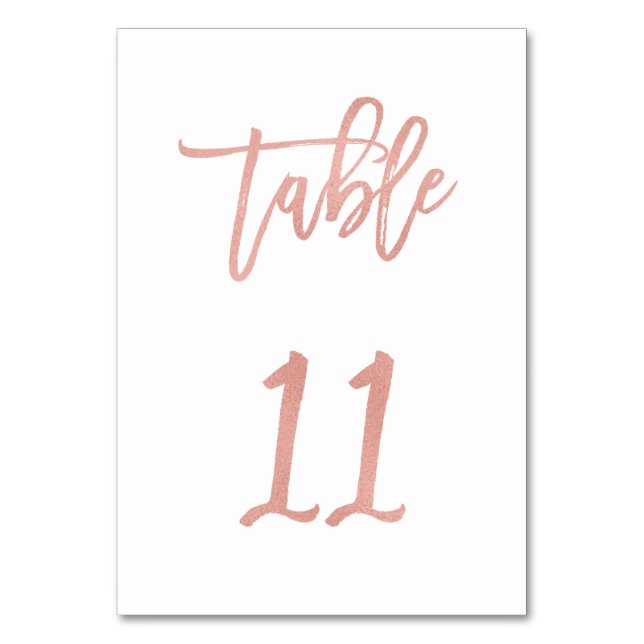Table Mariage d'or Rose moderne Fairytale Numéro de tabl (Par défaut)
