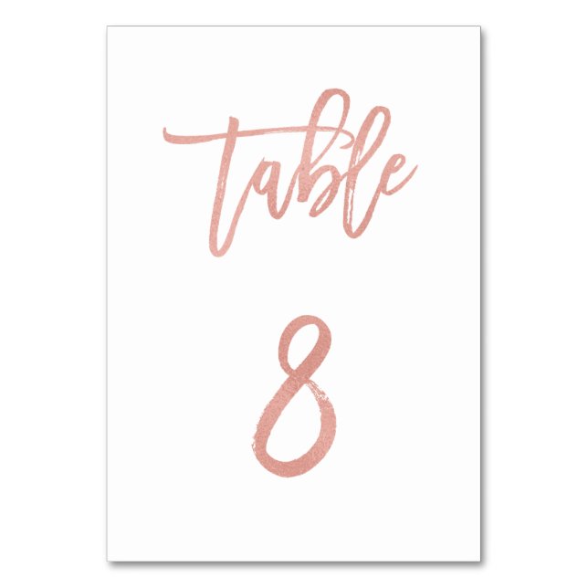 Table Mariage d'or Rose moderne Fairytale Numéro de tabl (Par défaut)