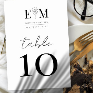 Table Mariage Élégant Chic Moderne Simple QR Numéro de t