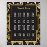 Table Mariage Gatsby Art Déco 1920 20 Sièges Plan