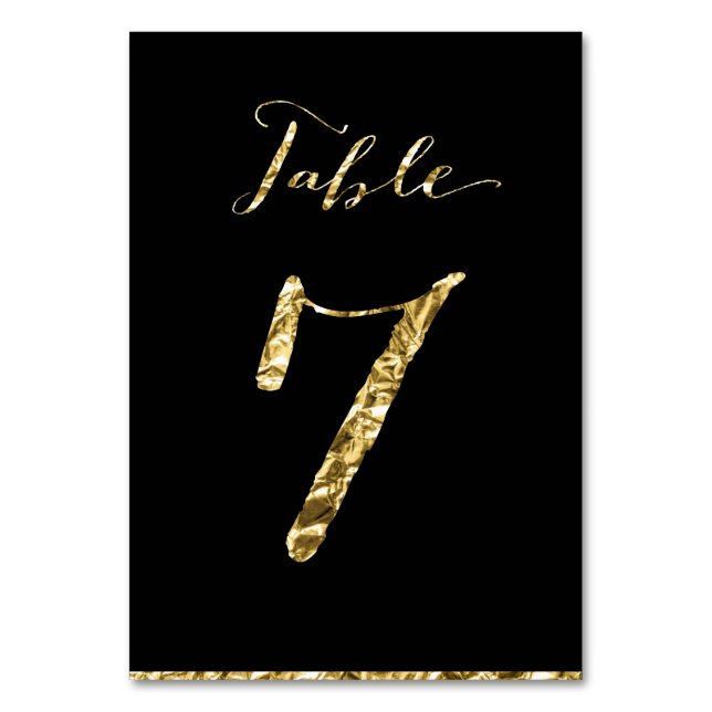 Table Mariage noir à huile noire Numéro de tableau Noir  (Par défaut)