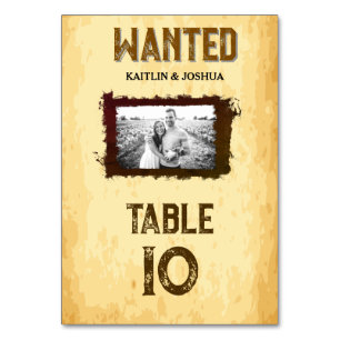 Table Mariage occidental rustique 💍 Numéro de tableau p