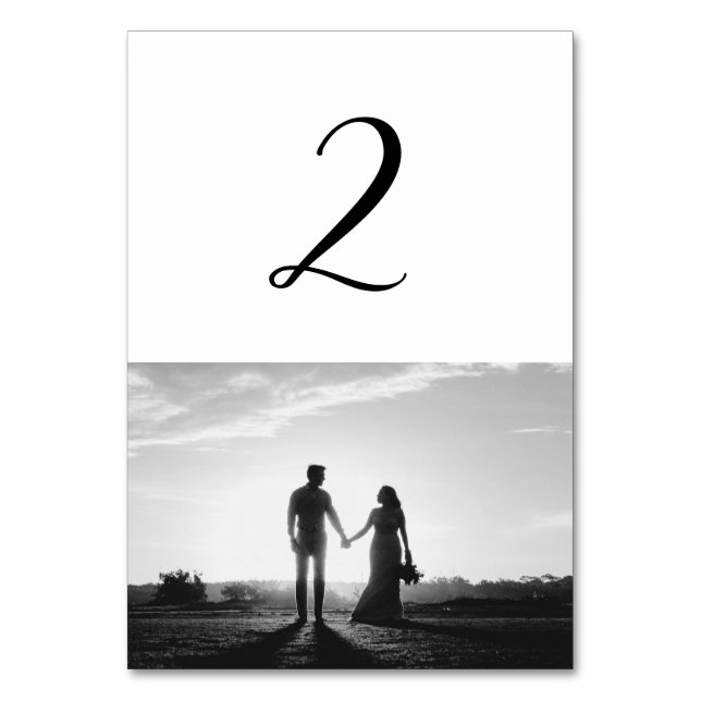 Table Mariage photo en noir et blanc Numéro de tableau (Par défaut)