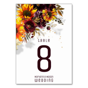 Table Mariage solaire et vinicole étincelant Numéro de t
