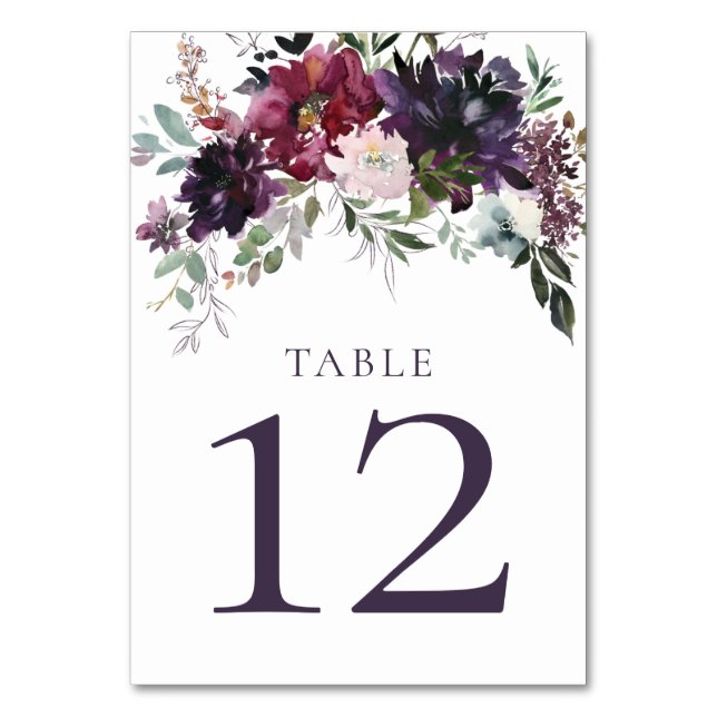 Table Mariage violet mauve rose violet rouge Numéro de t (Par défaut)