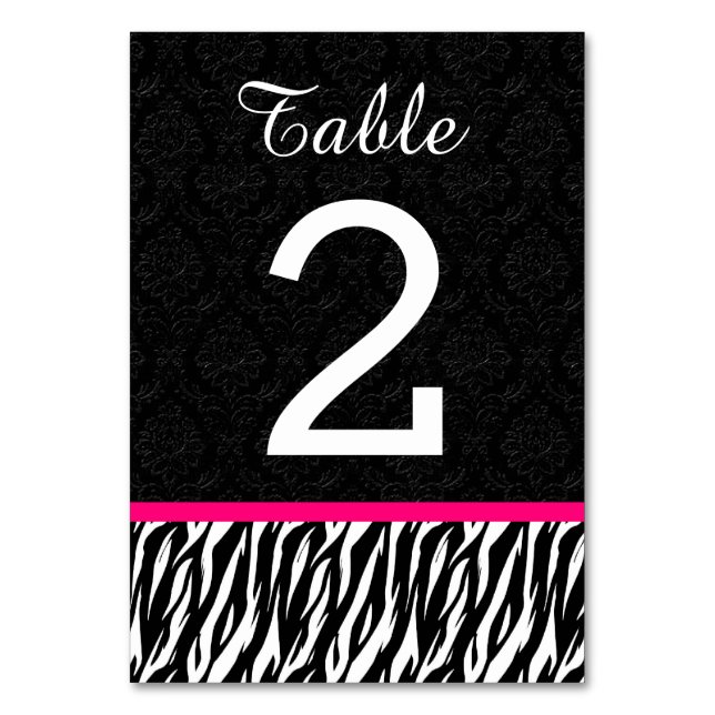 Table Mariage ZEBRA Numéro de tableau 1 avec ROBE HOT V2 (Par défaut)
