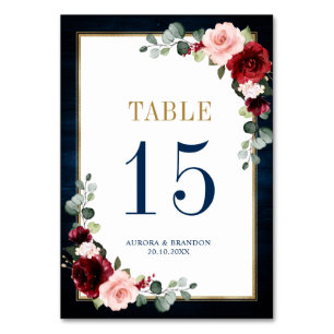 Table Marine Bleu rose rose rose Botanique Numéro de tab