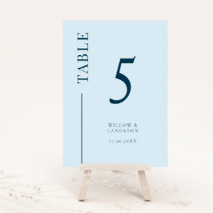Table Marine Blue Clean Line Mariage Numéro de tableau
