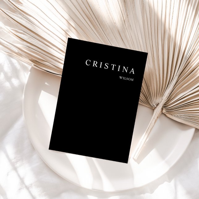 Table minimaliste moderne noire Carte de place (Créateur téléchargé)