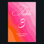 Table moderne rose et orange Aquarelle Numéro de tableau<br><div class="desc">Ces cartes Simple Modern rose & Orange Table Number feront l'ajout parfait à vos tables d'événements. La couleur donne un éclat de design,  mais en gardant un aspect moderne. Cette carte de numéro de table est parfaite pour des événements et décors d'inspiration printemps,  été.</div>