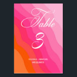 Table moderne rose et orange Aquarelle Numéro de tableau<br><div class="desc">Ces cartes Simple Modern rose & Orange Table Number feront l'ajout parfait à vos tables d'événements. La couleur donne un éclat de design,  mais en gardant un aspect moderne. Cette carte de numéro de table est parfaite pour des événements et décors d'inspiration printemps,  été.</div>