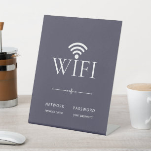 Table Mot de passe de réseau WiFi simple moderne Signe g