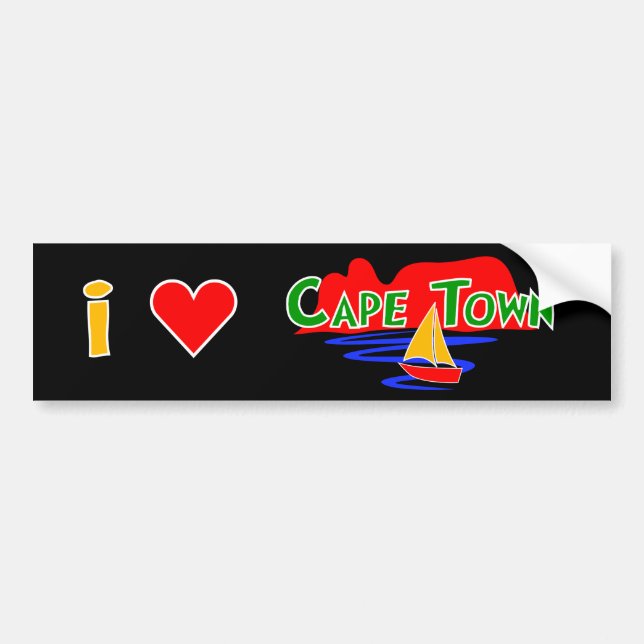 Table Mountain I Love Cape Town Bumper Stickers (Devant)