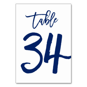 Table Numéro de tableau à main chic Marine   Tableau 34