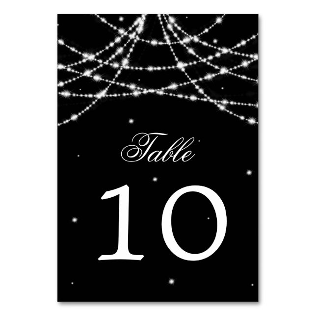 Table Numéro de tableau Chaîne d'étincelle noire (Par défaut)