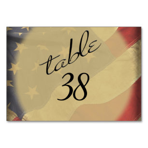 Table Numéro de tableau du drapeau américain en détresse