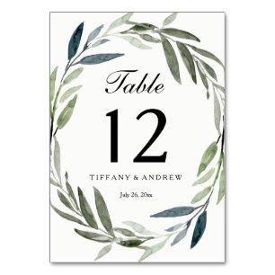 Table Numéro de tableau du Mariage de la couronne de feu