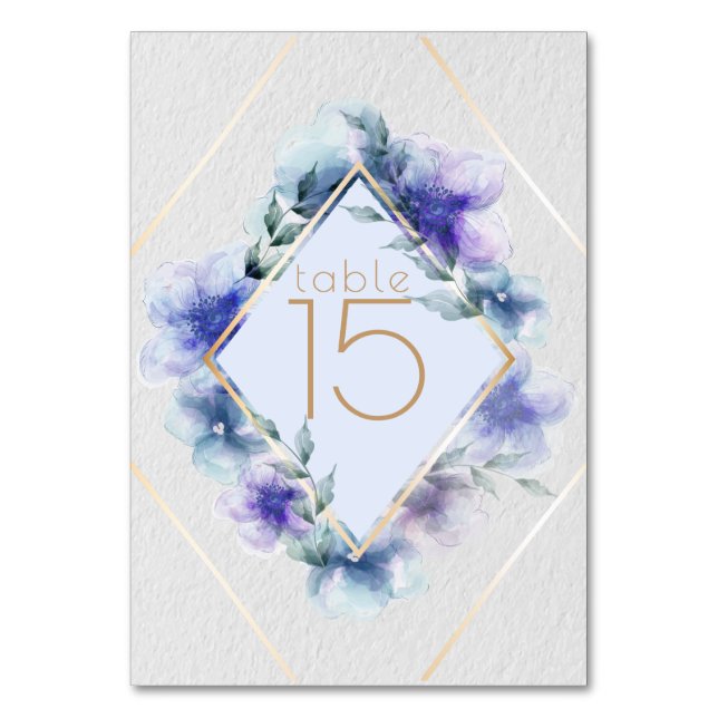 Table Numéro de tableau Fleur d'aquarelle translucide vi (Par défaut)