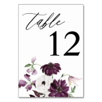 Numéro de tableau Floral violet et blanc
