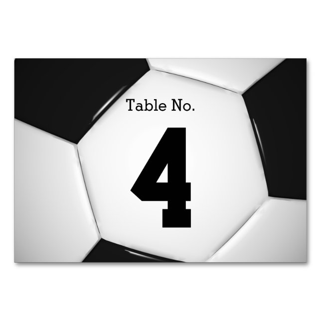 Table Numéro de tableau Football | Football (Dos)