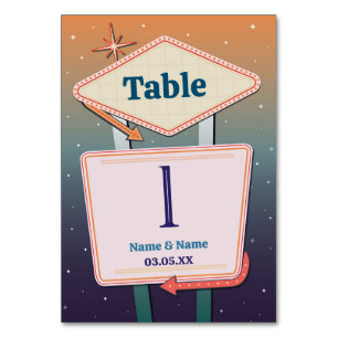 Table Numéro de tableau Mariage Las Vegas Casino