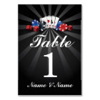 Numéro de tableau Mariage Las Vegas Casino