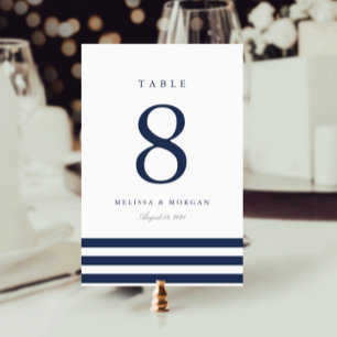Table Numéro de tableau personnalisé de la bande marine