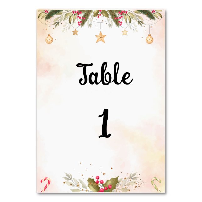Table Numéro de tableau Script Mariage de Noël (Par défaut)