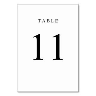 Table Numéro de tableau simple - 11