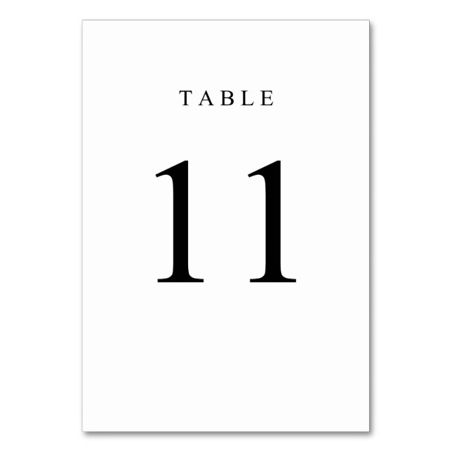 Table Numéro de tableau simple - 11 (Par défaut)