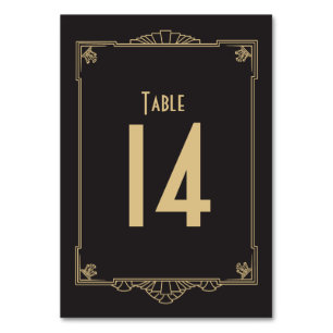 Table Numéro de tableau Style Art Déco
