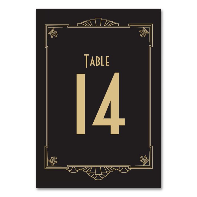 Table Numéro de tableau Style Art Déco (Par défaut)