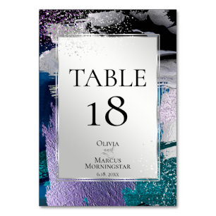 Table NUMÉRO DE TABLEAU Tirs métalliques d'orchidées Tu