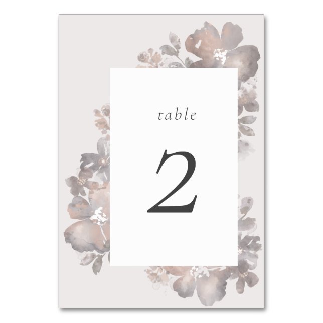 Table Numéro du tableau de romance aquarelle (Par défaut)