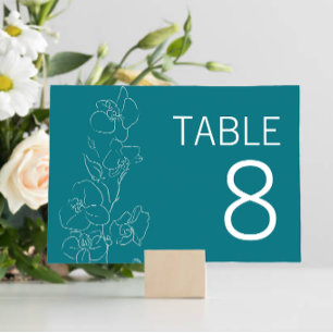 Table Orchidée blanche ・ Symbole moderne de numéro de ta