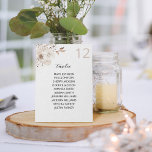 Table Perles et blanc Floral Numéro de tableau Sièges<br><div class="desc">Habillez vos tables de mariage ou de fête avec votre tableau de sièges Pearls & White Floral Table Number.</div>