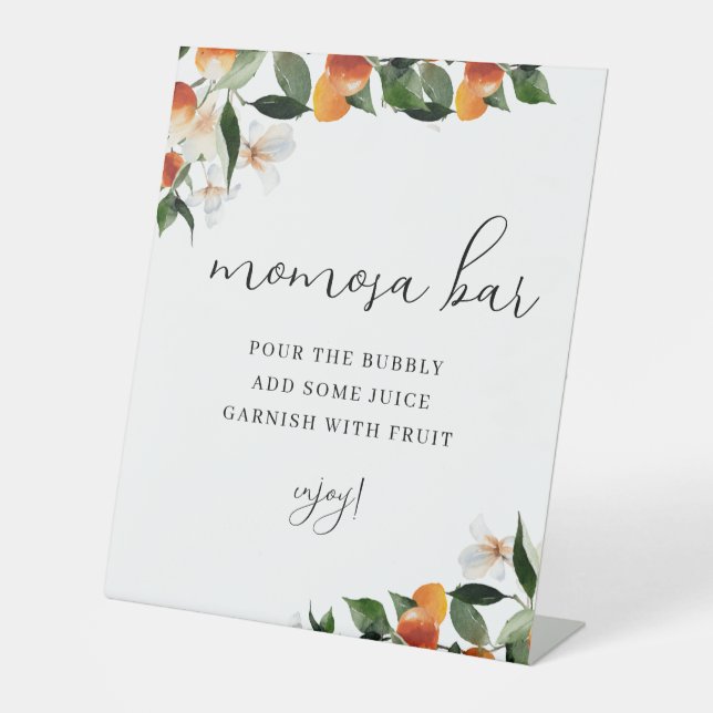 Table petit baby shower fleuri cutie momosa signe de bar (Recto)