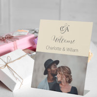 Photographie beige monogramme mariage signe de bie